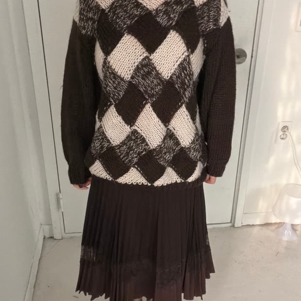 일본빈티지 브라운 스웨터 니트