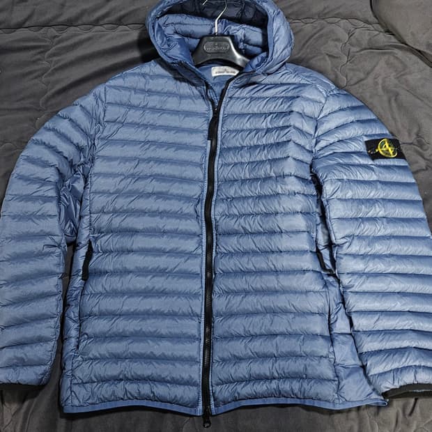XL 스톤아일랜드 룸우븐 다운 후드 경량패딩자켓