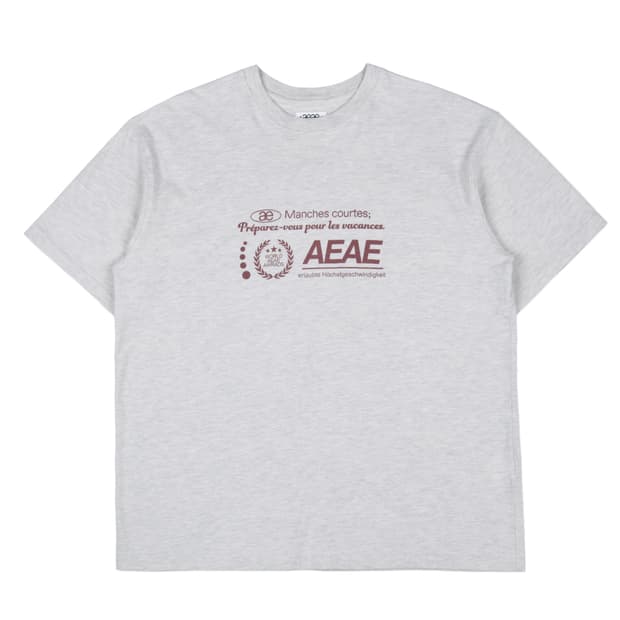 aeae NEW LOGO T-SHIRTS 뉴 로고 티셔츠 오트밀