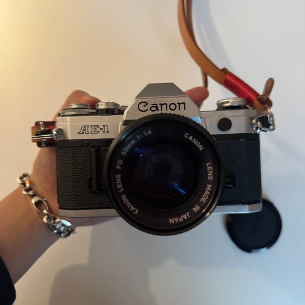 캐논 ae-1 / fd200mm 1:4 렌즈 포함 