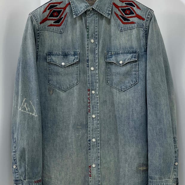 폴로 랄프로렌 리페어 콘초 아즈텍 사우스 웨스턴 데님 셔츠