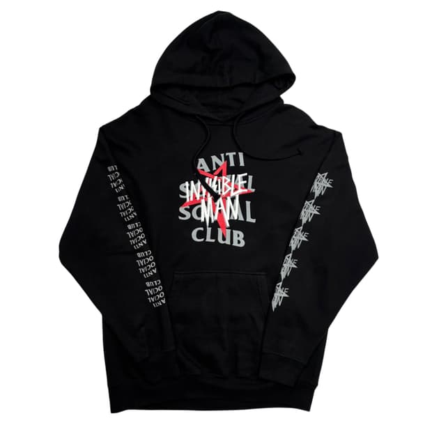 안티 소셜 소셜 클럽 인비저블맨 블랙 후드티 L
