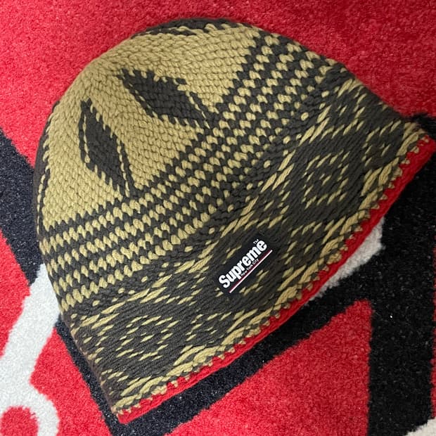 슈프림 다이이몬드 비니 카키 25FW