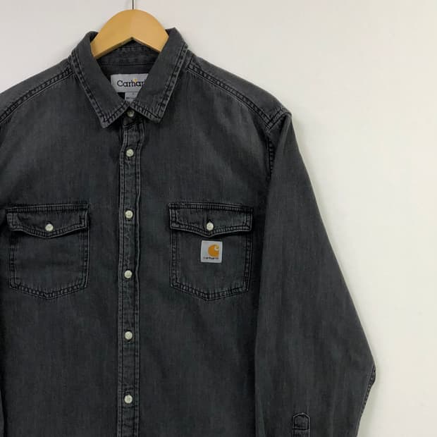 L 칼하트 블랙 데님 셔츠