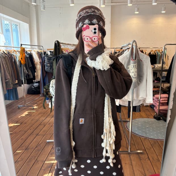 칼하트 써멀 초코 후드집업