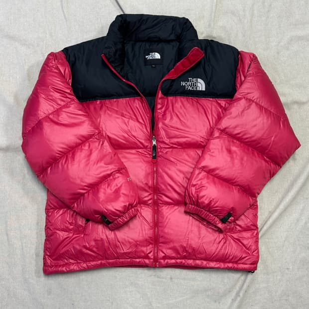 노스페이스 700 레드 눕시 패딩 105