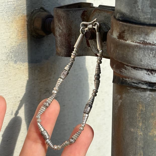 Karen Silver Artisan Bead Bracelet