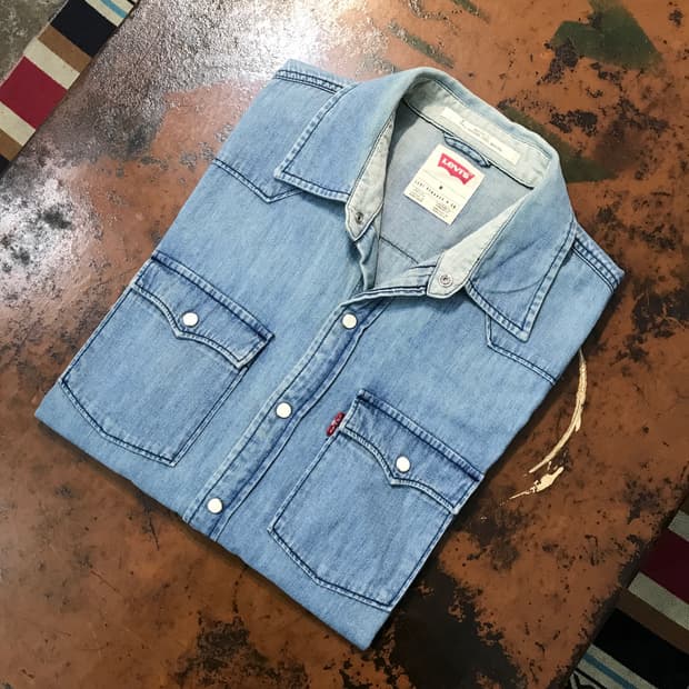 리바이스 중청 데님 웨스턴 셔츠 남성 102 여성 루즈핏 