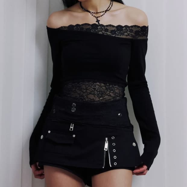 일리오 Black Biker layer shorts