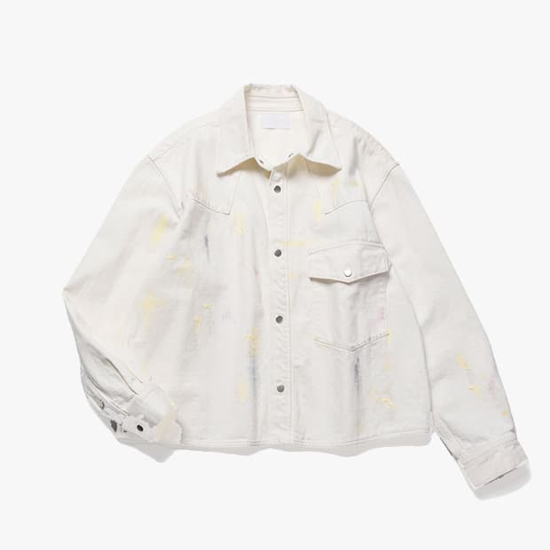 URU TOKYO - PAINT DENIM WESTERN JACKET