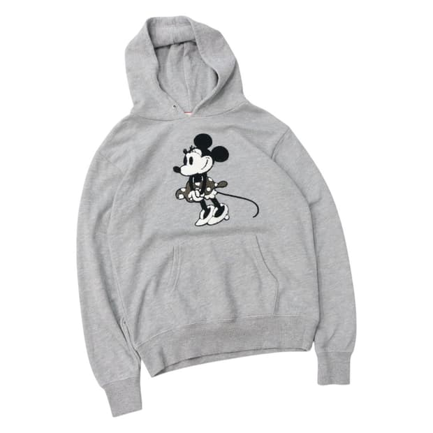 Disney 디즈니 빈티지 미니마우스 사뿐 자수 그레이 후드티 (M)