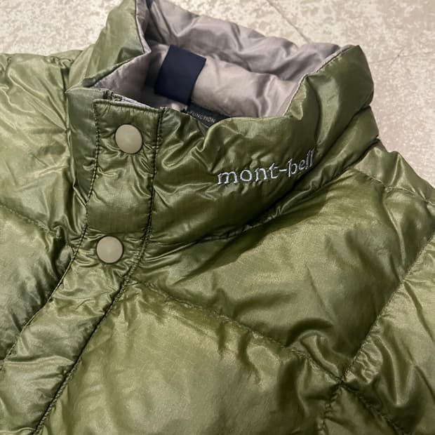 빈티지 mont-bell 리버시블 경량 버튼다운