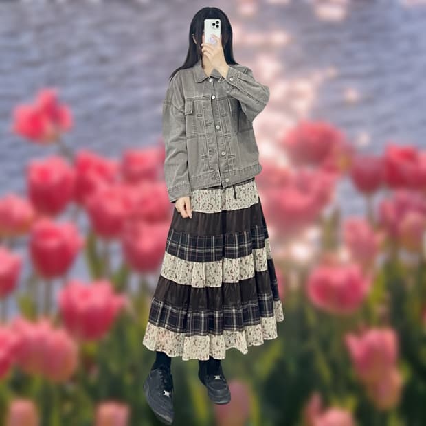 브라운 피그먼트 워싱 트러커 자켓