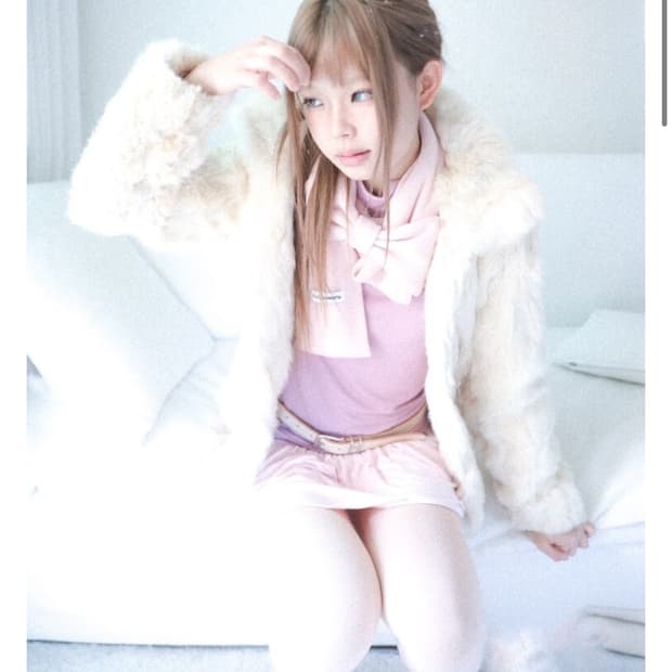 핀쿠노마루 미니 리본머플러 리본 목도리