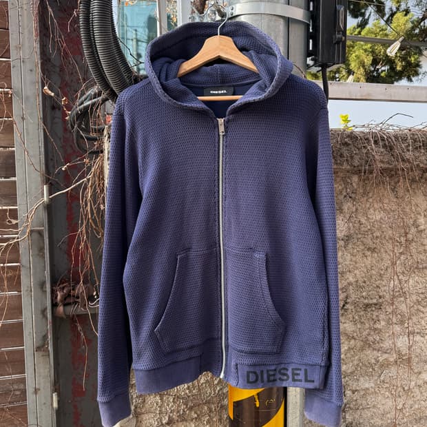 Diesel 디젤 와플 후드집업 