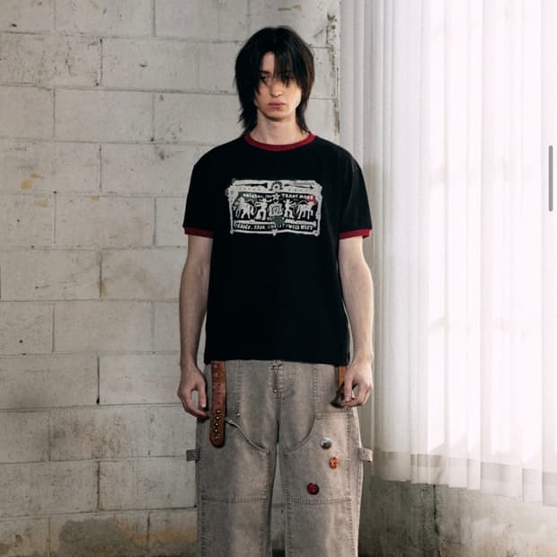 더 바이닐 하우스의 카우보이 링거 반팔 티셔츠 블랙 M