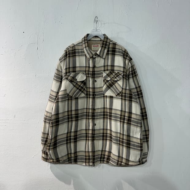랭글러 양털 체크남방 L