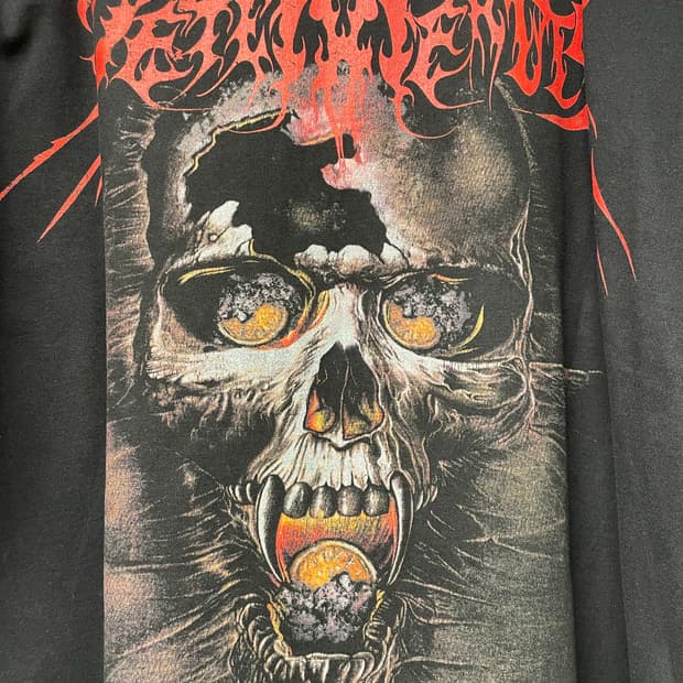 베트멍 메탈 로고 스컬 오버사이즈 티셔츠