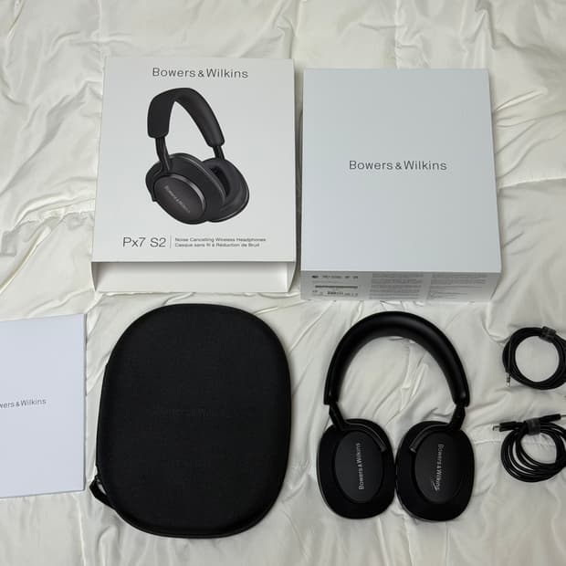 B&W 바워스앤윌킨스 Px7 S2 노이즈캔슬링 헤드폰 블랙