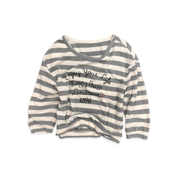 Lettering Stripe Volume Sweatshirt