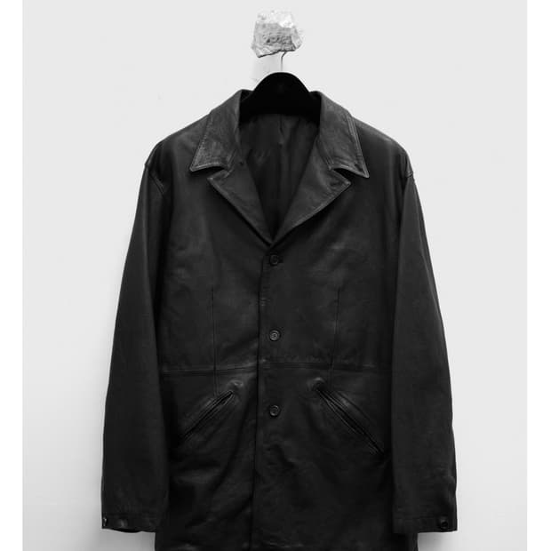 (구매) washed leather jacket