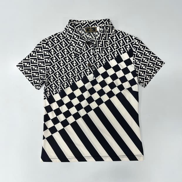 펜디 주카 로고 패턴 카라티