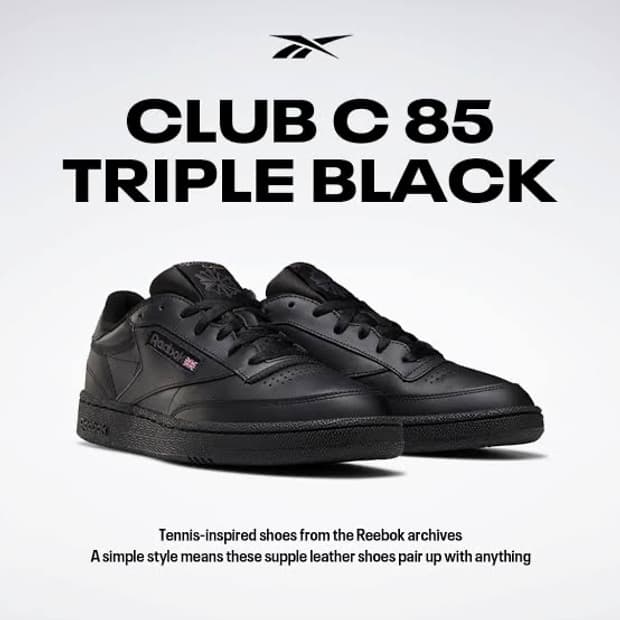 [정품, 상태 우수 275] 리복 클럽C 85 트리플 블랙 트블