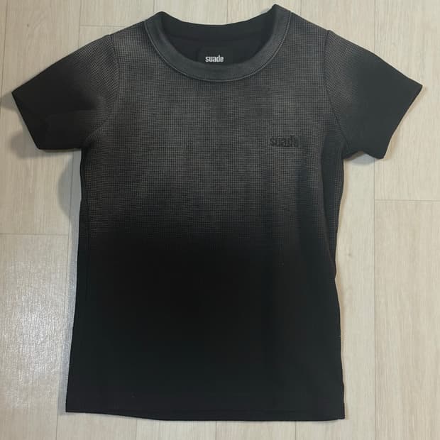 스웨이드 WASHED THERMAL LOGO TEE [BLACK]