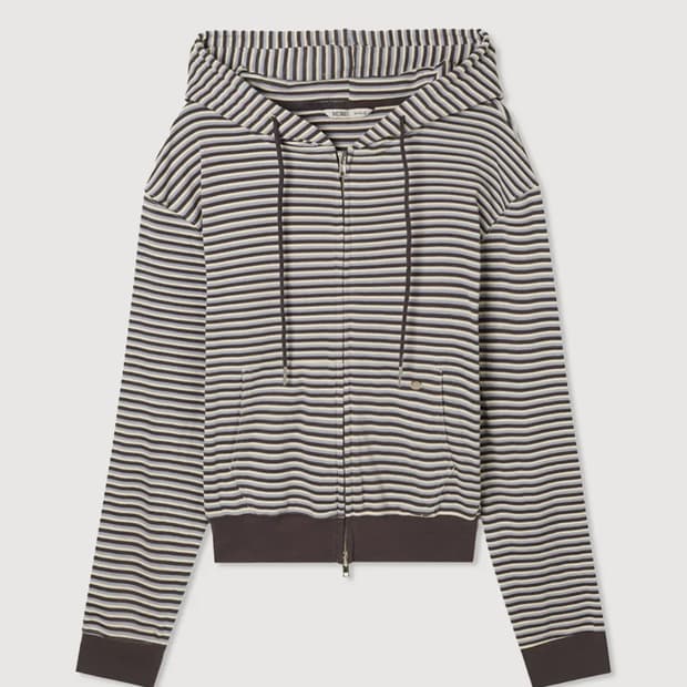 미쏘 서지수PICK]스트라이프 후드집업_블루