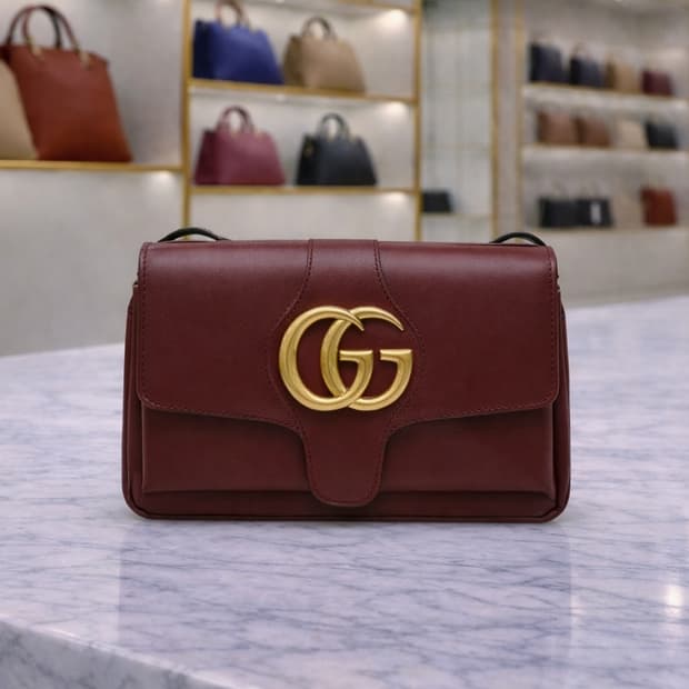 [S급] 구찌 알리 GG 마몽 가죽 숄더백 스몰 보르도 판매합니다!!!