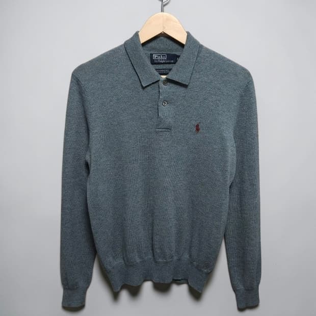 95 Polo 폴로 랄프로렌 메리노울 니트 카라티