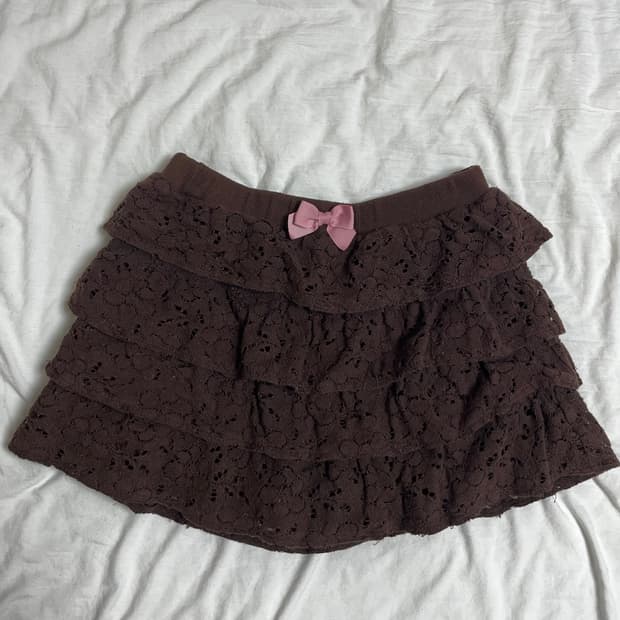 레이스 캉캉 초코 브라운 라떼갸루 큐롯