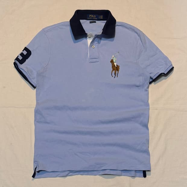 폴로 랄프로렌 빅포니 치프키프 카라티 스카이블루