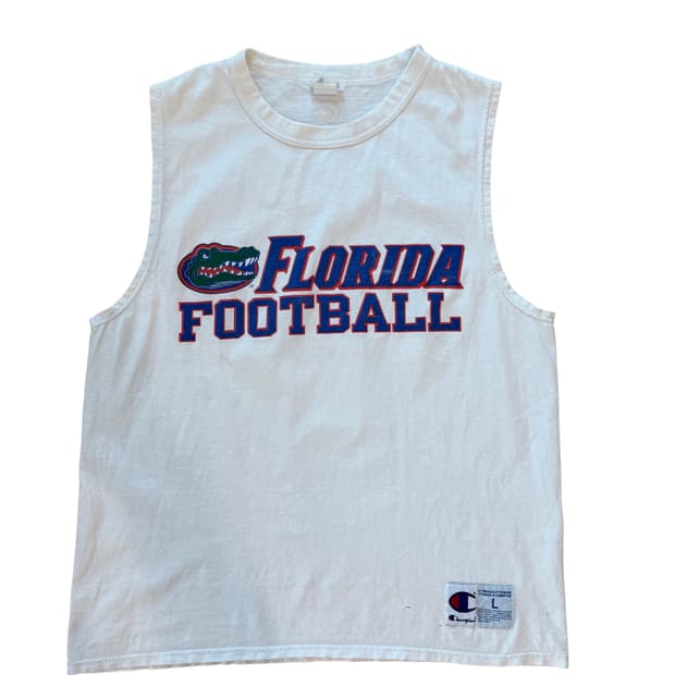 빈티지 챔피온 플로리다 게이터스 풋볼 슬리브리스 티셔츠