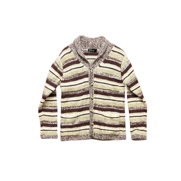 STRIPED KNIT CARDIGAN