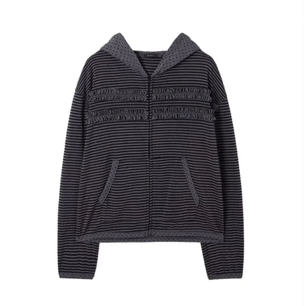 바니쉬먼트 후드집업 차콜