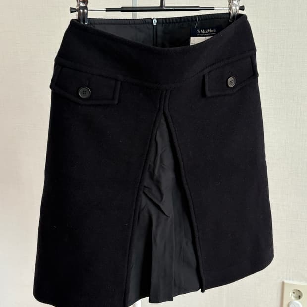 Max Mara 울 스커트 네이비