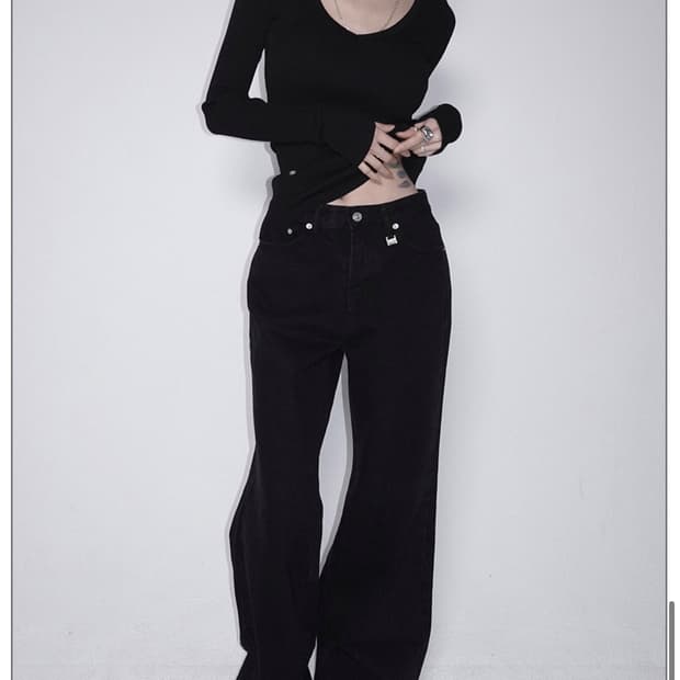 최종가)페일제이드 로우 와이드 데님s