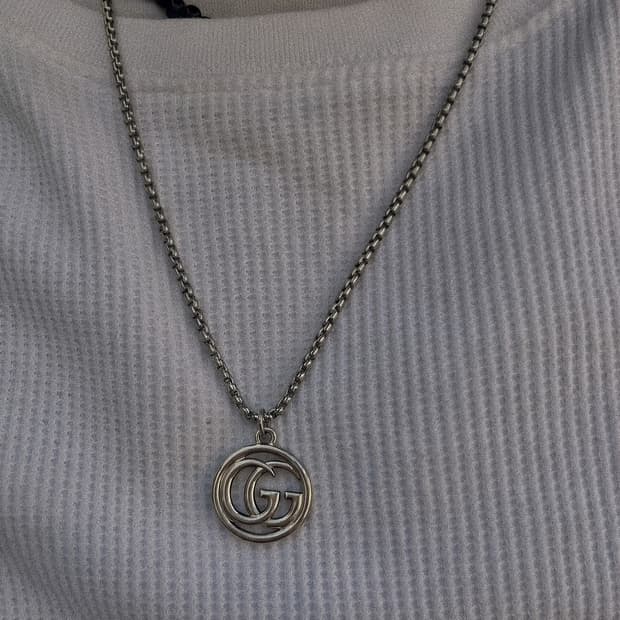 구찌 정품 빈티지 목걸이 업사이클링 써지컬 남자 커플