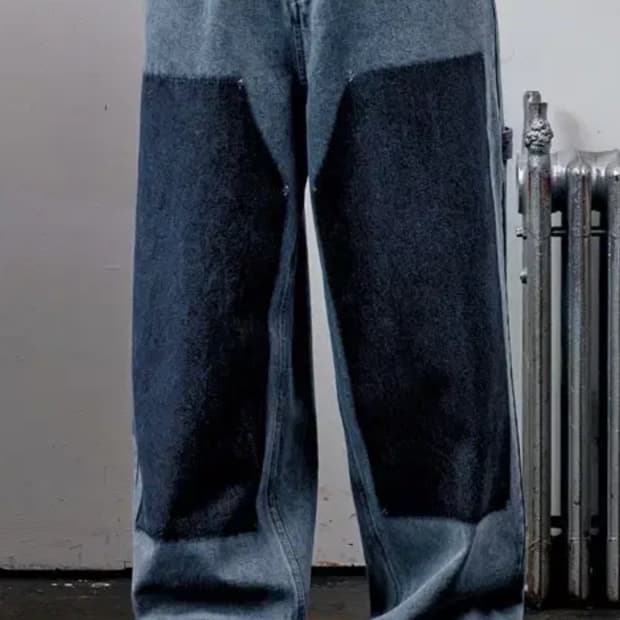 더바이닐하우스 데님 DOUBLE KNEE DENIM PANTS