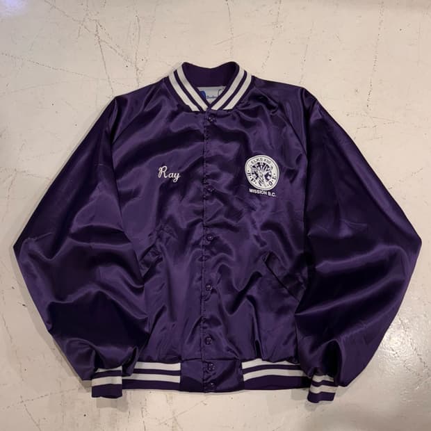 Donbrooke 80s USA 퍼플 바시티 자켓