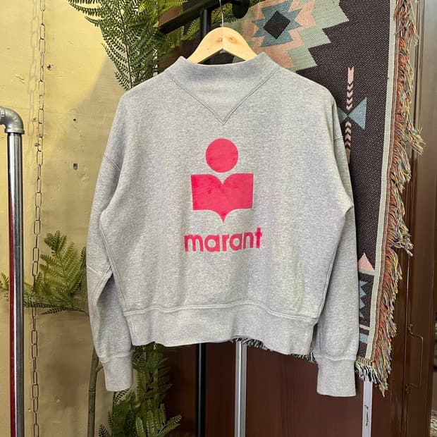 이자벨마랑 21FW 모비벨벳로고 기모 맨투맨 #csz628