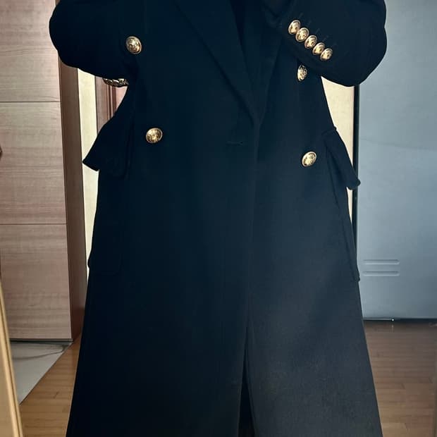 발망 더블 롱코트