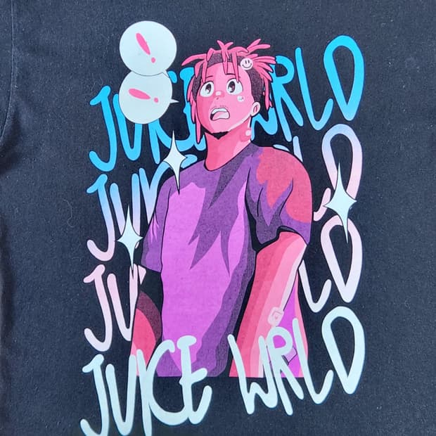 Juice WRLD 999 Club 그래픽 프린트 반팔 티셔츠 M