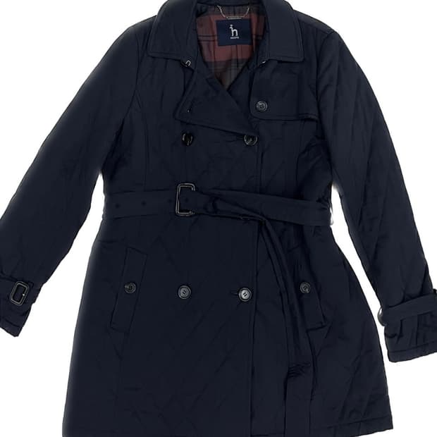 헤지스 네이비 퀼팅 코트