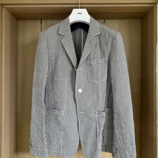 타임옴므 시어서커 싱글 자켓 