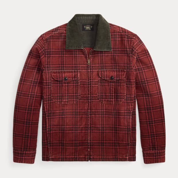 RRL 플래드 코듀로이 오버셔츠