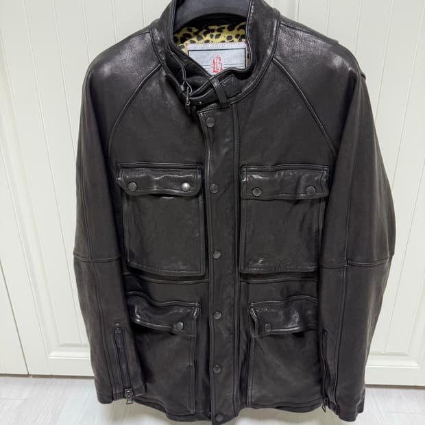 블랙아웃 블랙 바이커 가죽자켓s
