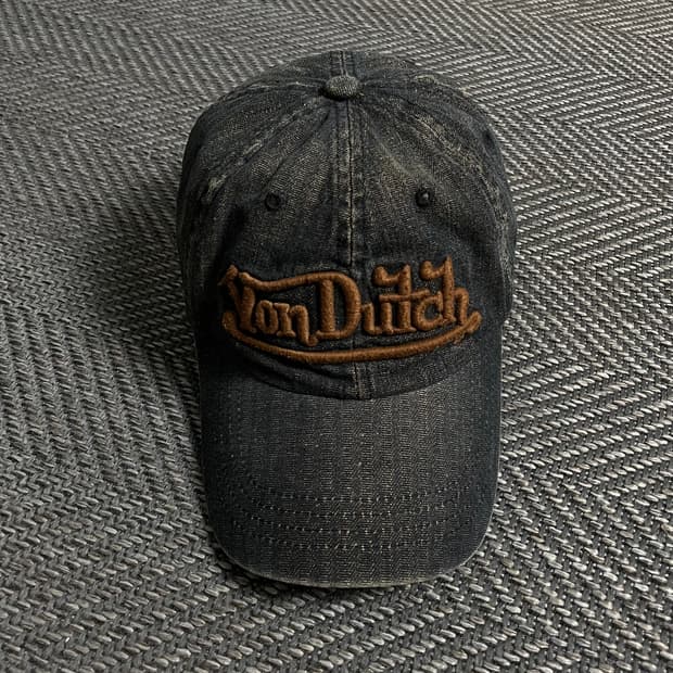 Von dutch y2k 자수 데님 볼캡o 4789