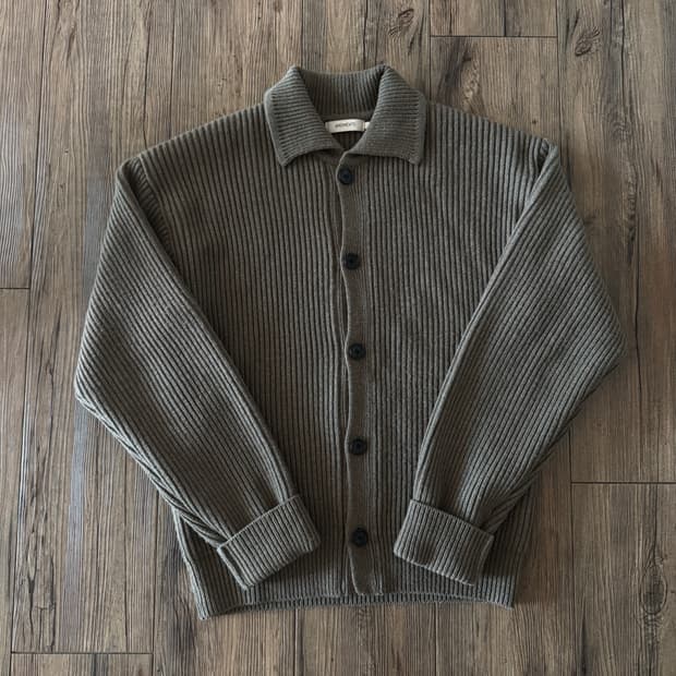 아모멘토 버튼업 가디건 카키 L